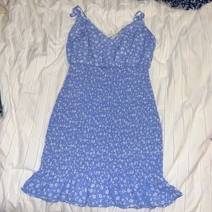light blue floral dres